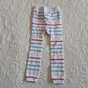 Hanna Andersson girls 5-7 capri striped knit footless tights VGUC